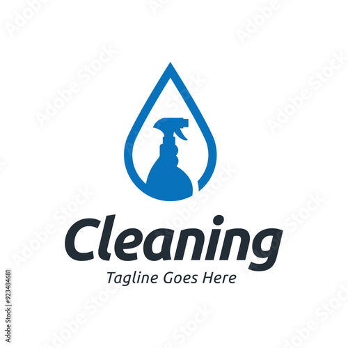 Set of Home Cleaning Services Logo Design Vector. Clean spray logo design.