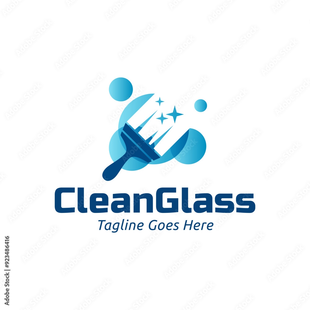 Window cleaning service logo. Window glass cleaning vector logo Window cleaning service logo. Window glass cleaning vector logo
