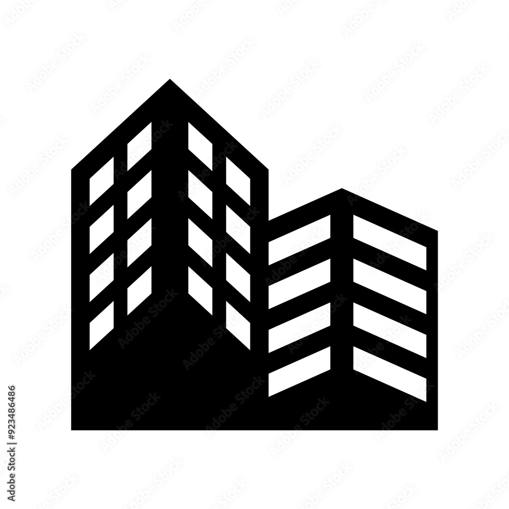 building and company icon on white background. building and company icon on white background.