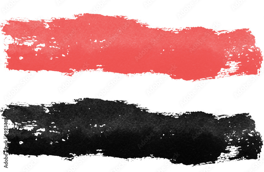 Creative Black and red stroke of paint isolated on transparent background, paint stroke isolated, watercolor brush stroke isolated Creative Black and red stroke of paint isolated on transparent background, paint stroke isolated, watercolor brush stroke isolated