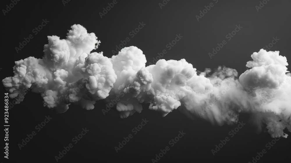 Cloud On Black Background. White Smoke Cloud on Isolated Dark Comic Background Cloud On Black Background. White Smoke Cloud on Isolated Dark Comic Background