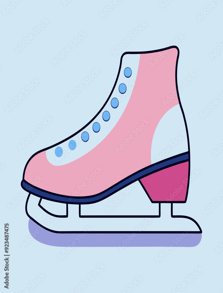 Pink ice skate stock illustration Pink ice skate stock illustration