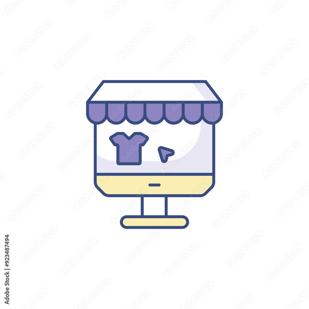 Online Store icon design with white background stock illustration Online Store icon design with white background stock illustration