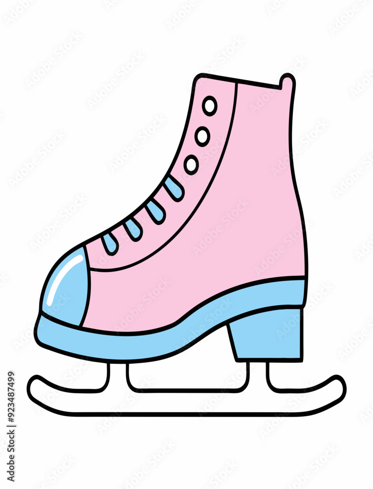 Pink ice skate stock illustration Pink ice skate stock illustration