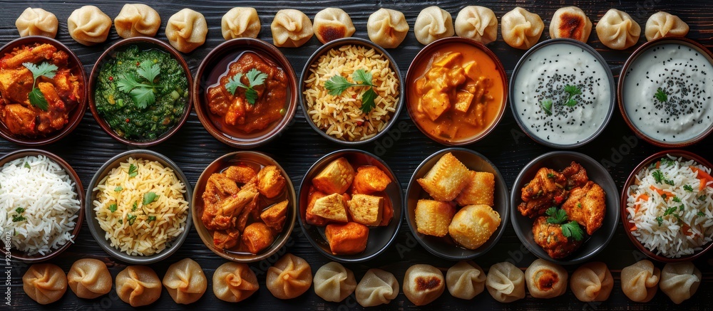 A Colorful Spread of Indian Dishes A Colorful Spread of Indian Dishes