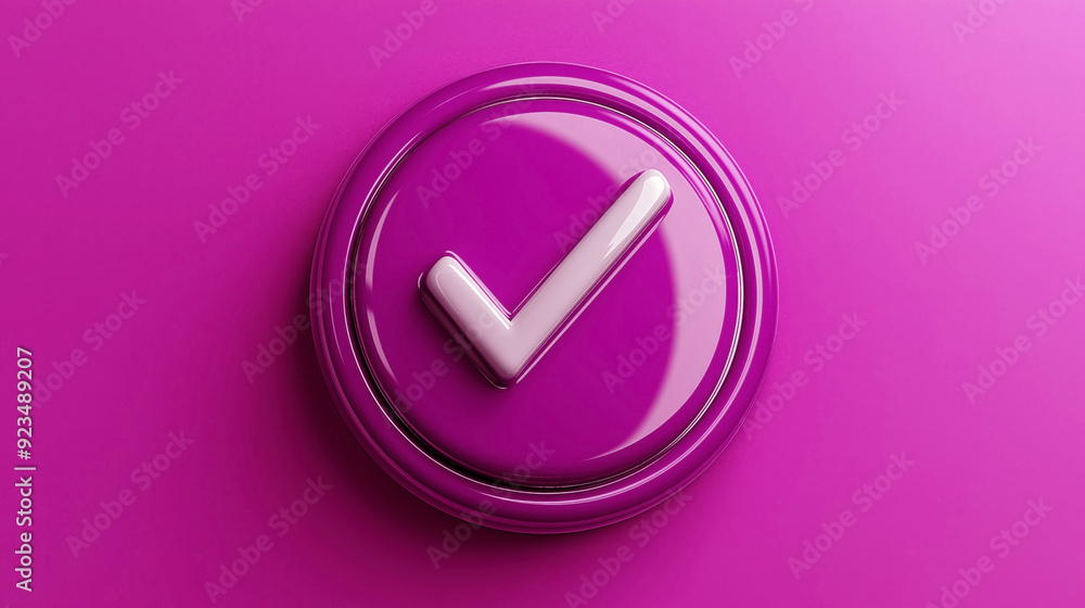 A teal-colored button with a white check mark symbol, set against a matching teal background. A teal-colored button with a white check mark symbol, set against a matching teal background.