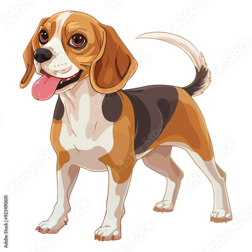 Beagle dog clip art vector illustration