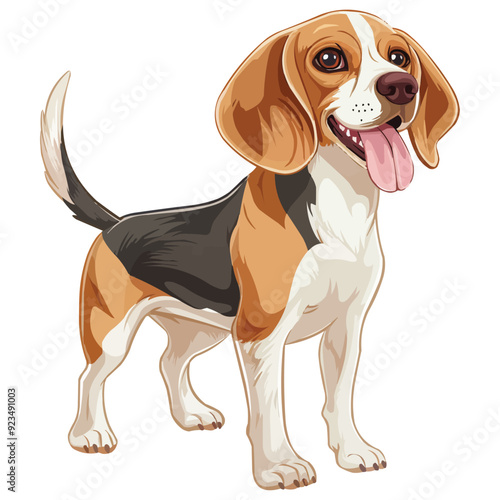 Beagle dog clip art vector illustration