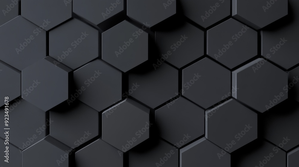 Monochrome hexagon pattern, diverse grey hues, minimalist style, smooth and even texture, contemporary design Monochrome hexagon pattern, diverse grey hues, minimalist style, smooth and even texture, contemporary design