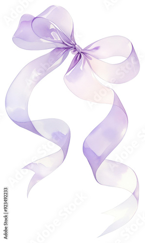 PNG Elegant purple ribbon illustration