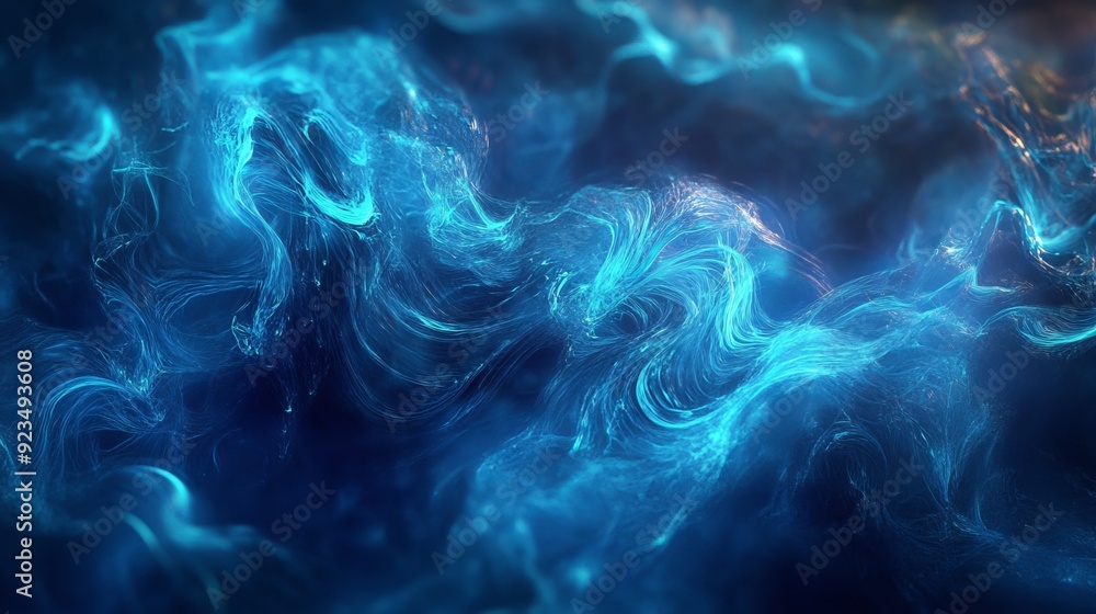 Obraz premium Abstract Blue Swirling Energy