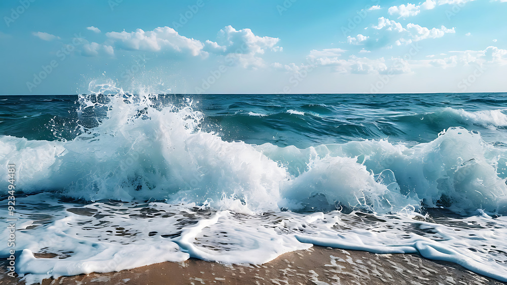 Waves crashing on the shore
Waves crashing on the shore