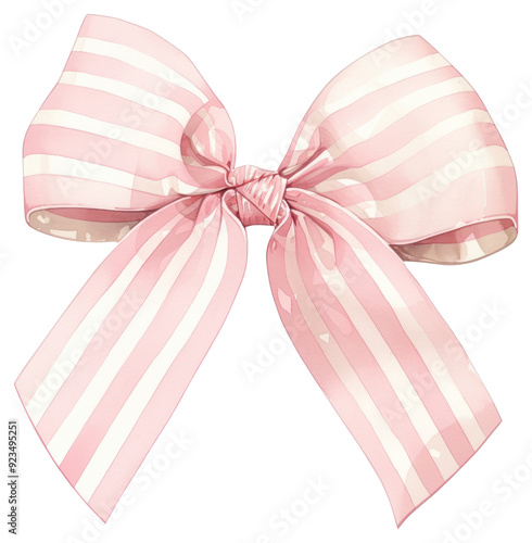 PNG Elegant pink striped bow