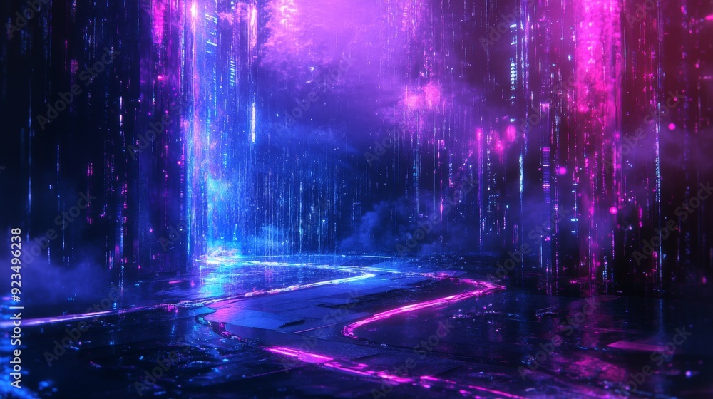 Obraz premium Neon Cityscape