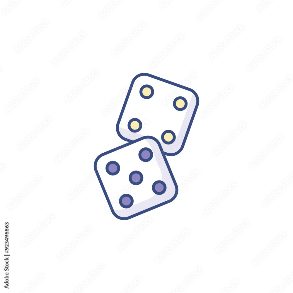 Dice icon design with white background stock illustration Dice icon design with white background stock illustration