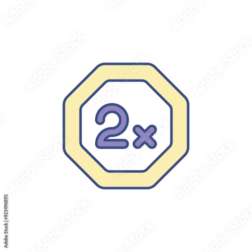 Double Down Casino icon design with white background stock illustration photo