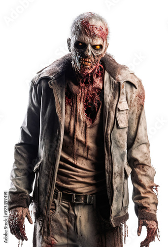 Scary zombie walking dead. Halloween concept