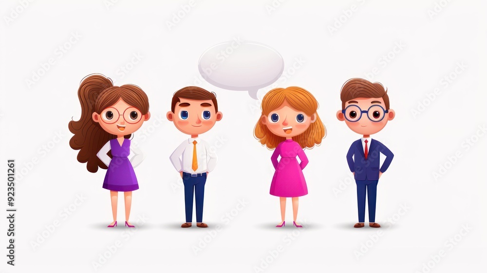 Business meetup, exchanging information, flat design illustration Business meetup, exchanging information, flat design illustration