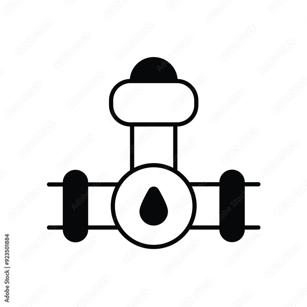 pipeline glyph icon with white background vector stock illustration pipeline glyph icon with white background vector stock illustration