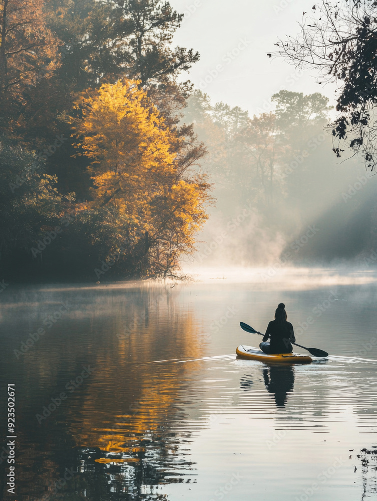 girl is using a sup board , travel, adventure