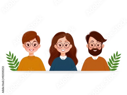Collaborative meeting, exchanging insights, flat design illustration