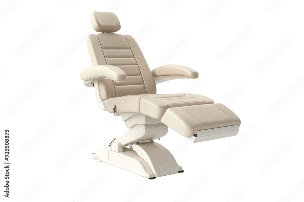Modern beige reclining chair with adjustable settings, perfect for medical, dental, or spa use, providing maximum comfort and versatility. Modern beige reclining chair with adjustable settings, perfect for medical, dental, or spa use, providing maximum comfort and versatility.