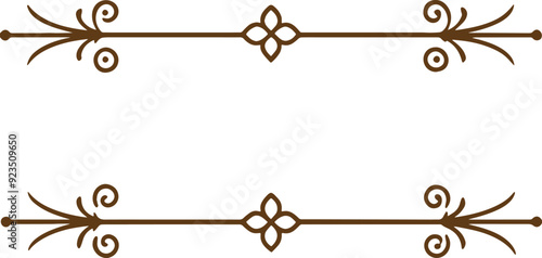 Dividers thin line elements set. Border underline for text page, book, invitation, wedding card, certificate, menu