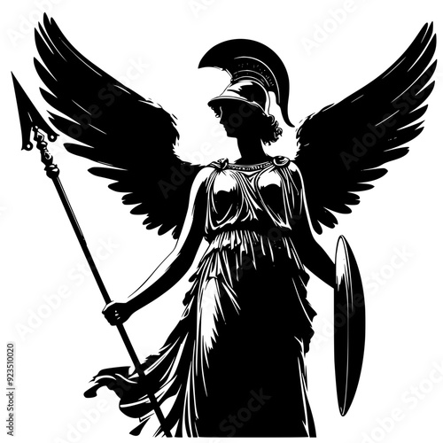 Athena isolated on white