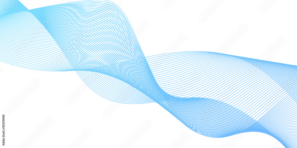 Fototapeta premium Minimal flow multicolor wave line in vector business texture. Pattern line blend curve flow futuristic background. Modern background futuristic energy sound waves technology concept background.