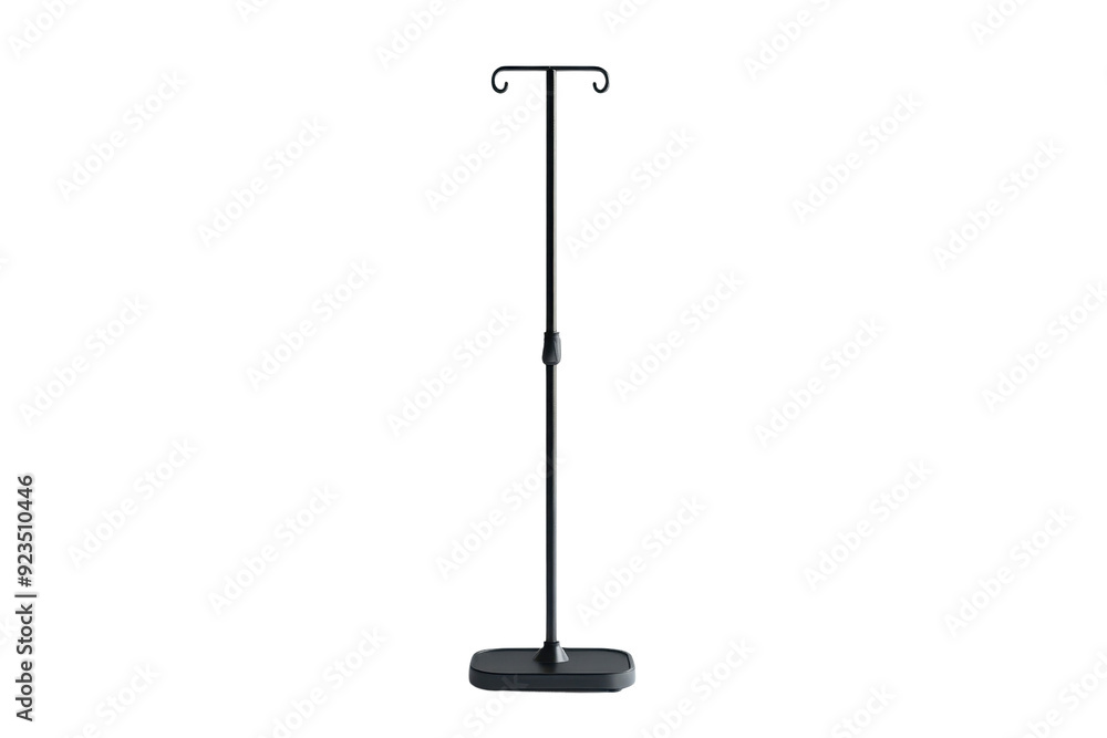 Tall, black microphone stand with a stable round base, perfect for professional audio setups and studio recordings. Tall, black microphone stand with a stable round base, perfect for professional audio setups and studio recordings.