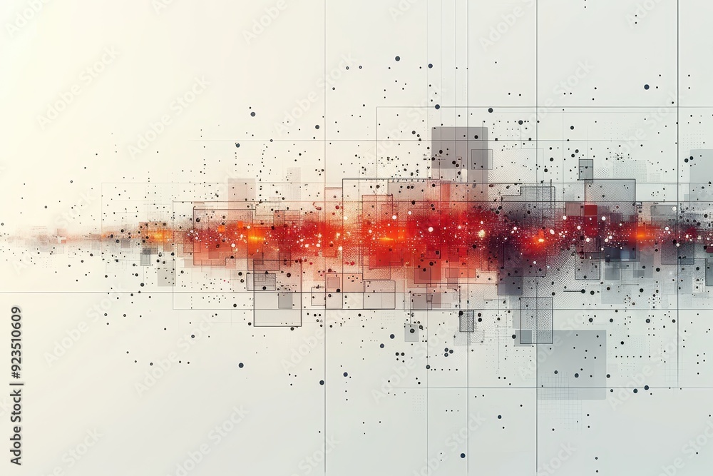 Abstract technology background with vibrant squares and dynamic lines Abstract technology background with vibrant squares and dynamic lines