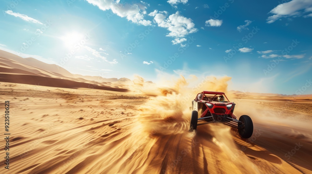 Adventurous Dune Buggy Racing Through Desert Sands Adventurous Dune Buggy Racing Through Desert Sands