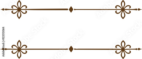Dividers thin line elements set. Border underline for text page, book, invitation, wedding card, certificate, menu