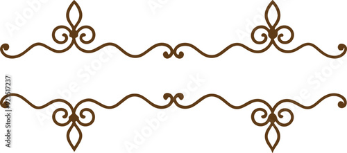 Dividers thin line elements set. Border underline for text page, book, invitation, wedding card, certificate, menu