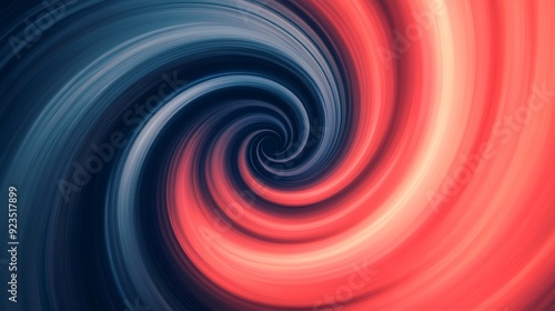 Energetic Coral and Navy Swirl Abstract Background for Design with Copy Space