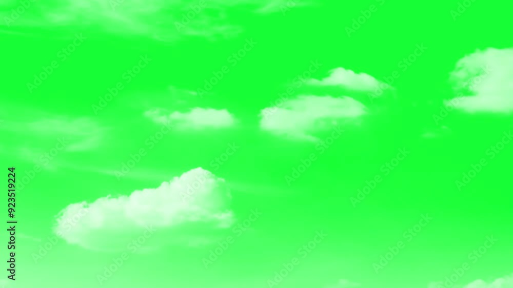 Animated Clouds Moving Fast on Green Screen, Cloud green screen video ...