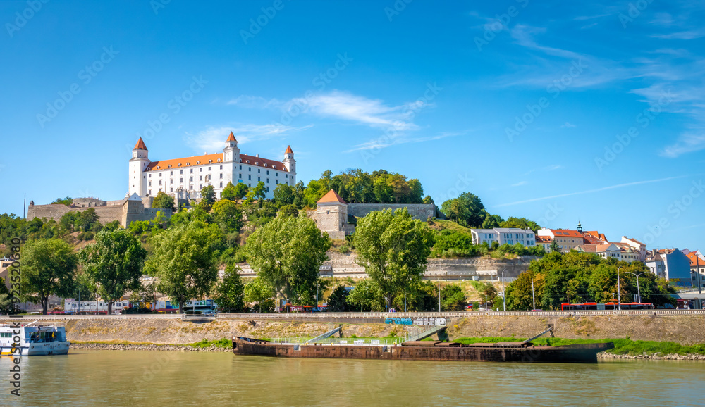 Bratislava, the capital of Slovakia, on the shores of the Danube river Bratislava, the capital of Slovakia, on the shores of the Danube river