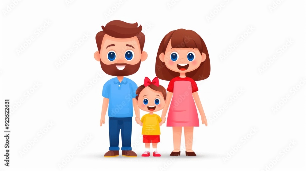 Family budget planner, bills and accounts, flat design illustration