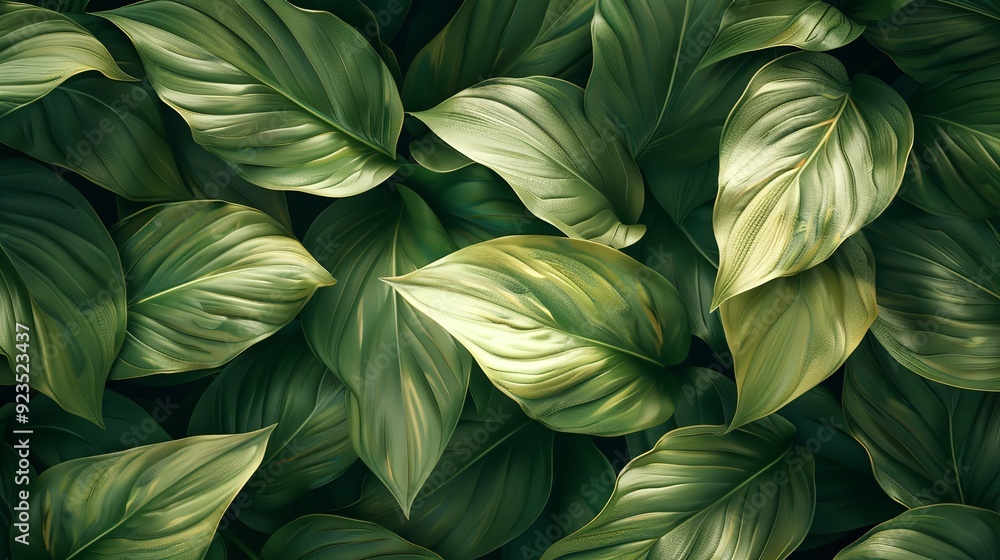 Vibrant Leaf Texture Close-up Vibrant Leaf Texture Close-up
