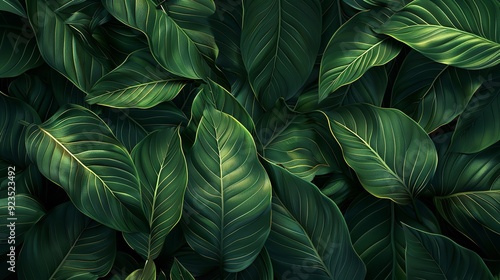 Wallpaper Mural Vibrant Leaf Texture Close-up Torontodigital.ca