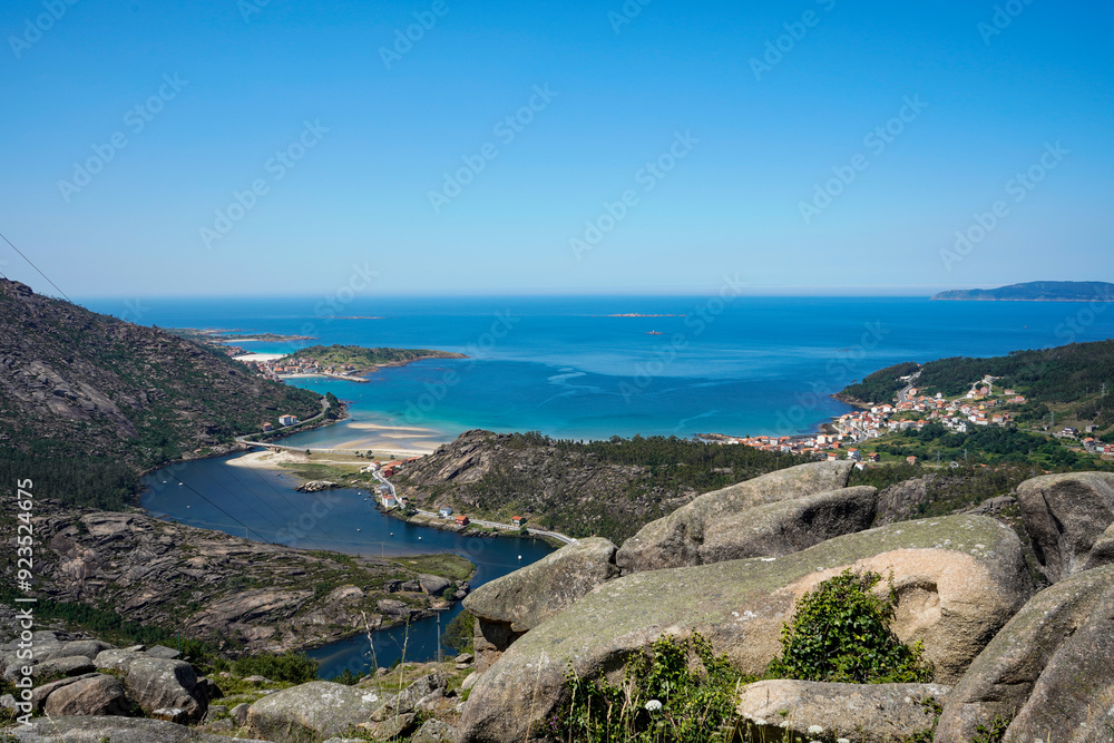 Atlantic views from Ézaro waterfall, Dumbría, Galicia, Spain Atlantic views from Ézaro waterfall, Dumbría, Galicia, Spain