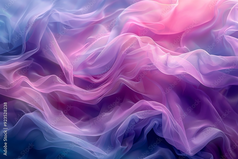 A soft, flowing fabric with pastel colors creating an ethereal, dreamy effect. A soft, flowing fabric with pastel colors creating an ethereal, dreamy effect.