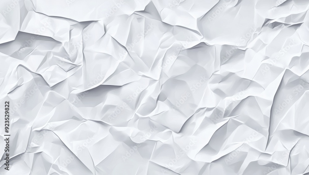 Pattern overlay of crumpled white paper as a background texture Pattern overlay of crumpled white paper as a background texture