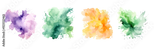 Colorful watercolor brush paint background	