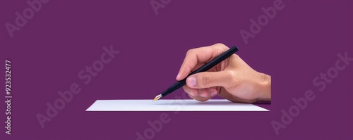 Obraz na płótnie Hand marking official document, copyright stamp, flat design illustration w salonie