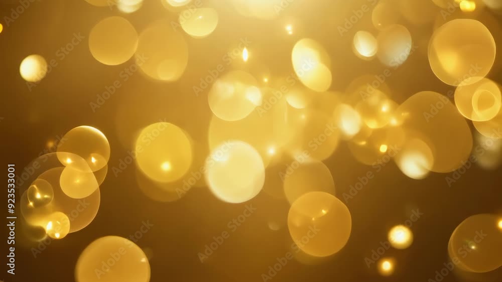 Festive golden bokeh background for holiday, celebration, or luxury designs and video. Soft focus circular lights creating warm and glamorous atmosphere Festive golden bokeh background for holiday, celebration, or luxury designs and video. Soft focus circular lights creating warm and glamorous atmosphere