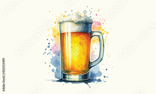 mug beer, beer mug, free drink, watercolor mugs of beer, alcohol drinks, hand drawn, watercolor mugs of beer, watercolor beer mug