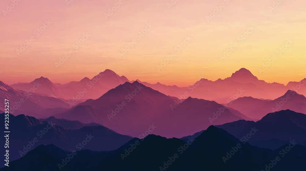Serene Mountain Sunset Serene Mountain Sunset