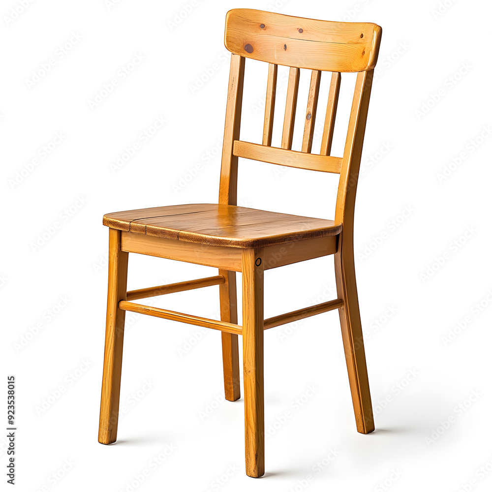 Wooden chair isolated on white background Wooden chair isolated on white background