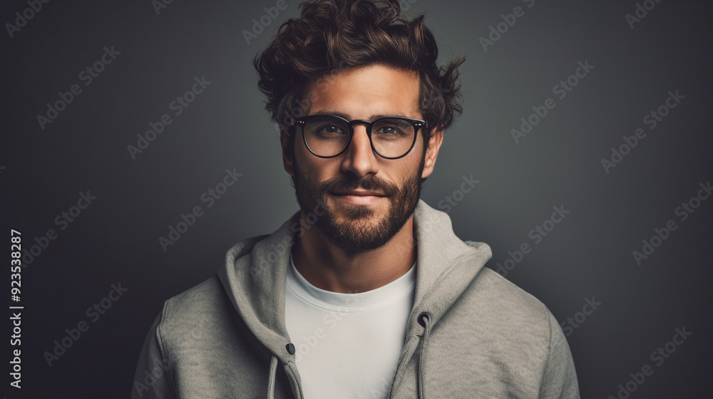 Obraz premium portrait of a man in glasses 
